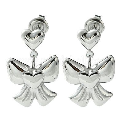 Серьги-гвоздики из нержавеющей стали 304 EJEW-Z038-08P-1