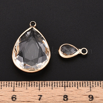 Латунь стекло кулоны&nbsp;GLAA-T027-06-1