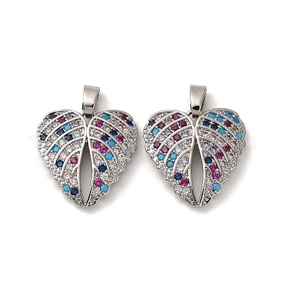 Латунные микро проложить кубического циркония подвески KK-F903-09P-1