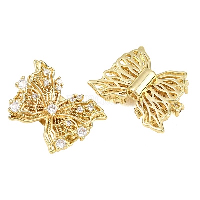 Латунные микропаве из прозрачного кубического циркония&nbsp;KK-D109-05A-G-1