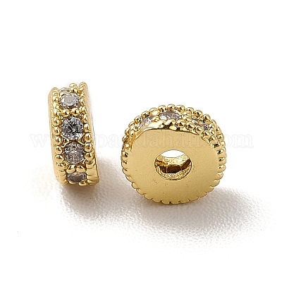 Стойки обшивки латунь микро проложить кубического циркония бусы KK-C010-14-1