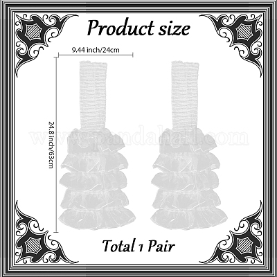 Рукава из полиэстера с оборками и многослойной пэчворк-стеганой отделкой AJEW-WH20042-75D-1
