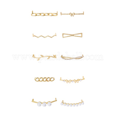 20 шт. 10 стиля пряжки для шнурков из сплава FIND-GL0001-75-1