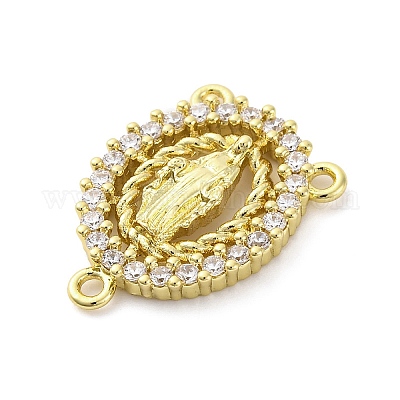 Латунный прозрачный кубический цирконий люстра Дева Мария компоненты соединения KK-D325-07G-02-1