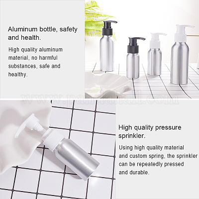 Алюминиевая бутылка для лосьона на 50 мл&nbsp;LS-MRMJ-WH0037-11B-01-1