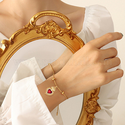 6 шт. латунные подвески с микропаве из прозрачного кубического циркония класса ААА KK-BBC0015-32B-1