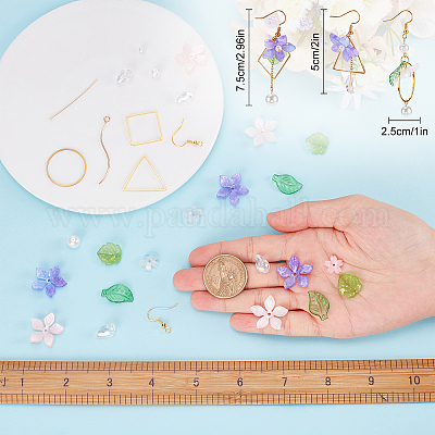 1 Box DIY Make 8 Pairs Teardrop Resin Dangle Earring Making Kits