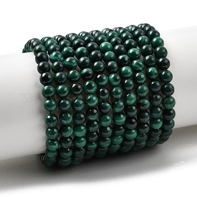 Природного малахита бисер нитей&nbsp;G-A293-B03-4mm-1