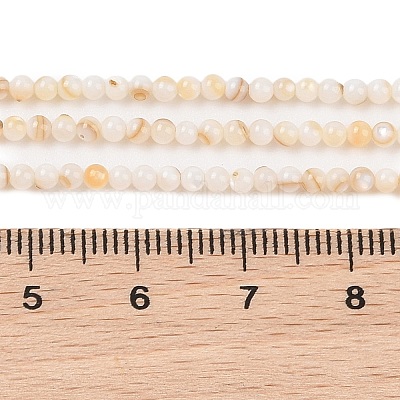 Нити бусин из натуральных пресноводных ракушек&nbsp;SHEL-T011-02-4mm-1