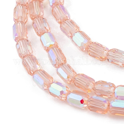 Стеклянные бусины с гальваническим покрытием  EGLA-D031-01Y-1