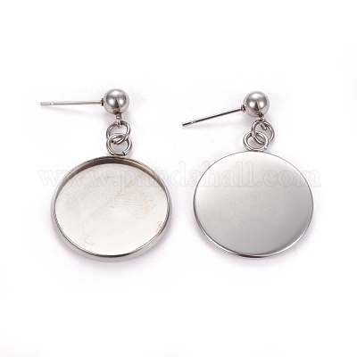 Серьги-гвоздики из нержавеющей стали 304&nbsp;STAS-L226-019C-P-1