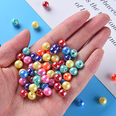 Непрозрачные акриловые бусины MACR-S370-D8mm-M2-1