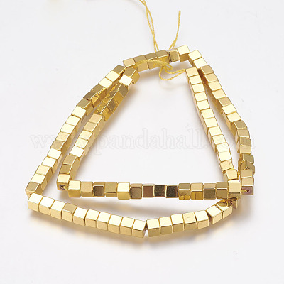 Chapelets de perle en hématite synthétique sans magnétique&nbsp;X-G-G652-14G-1