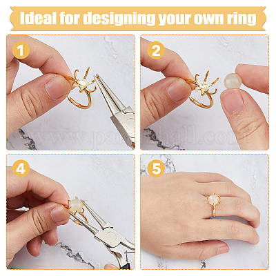 1шт регулируемые 925 обручальные серебряные регулируемые фурнитуры для колец FIND-DC0006-63G-1