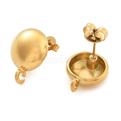 Фурнитура для сережек-гвоздиков из нержавеющей стали 304 для женщин EJEW-M068-05G-1