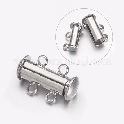 2-пряди замок латуни слайд застежками X-KK-S131-15-1