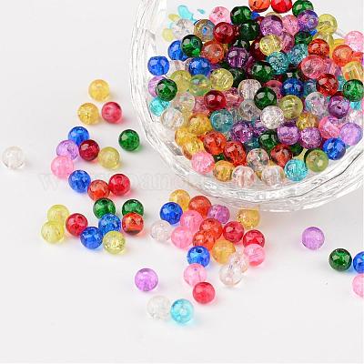 Wholesale PandaHall about 400pcs 4mm Mixed Color Round Glass Pearl