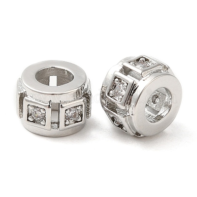 Стойки обшивки латунь кубического циркония бусы KK-Z033-24P-1