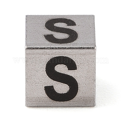 Европейские бусины из нержавеющей стали 201 STAS-M058-01S-P-1