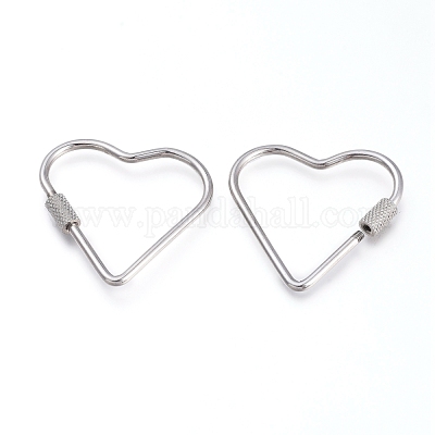 Подвески-карабинчики с винтовым замком из нержавеющей стали 304 STAS-K192-04P-1