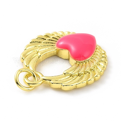 Подвески из латуни с эмалью в стойку KK-C008-14G-02-1