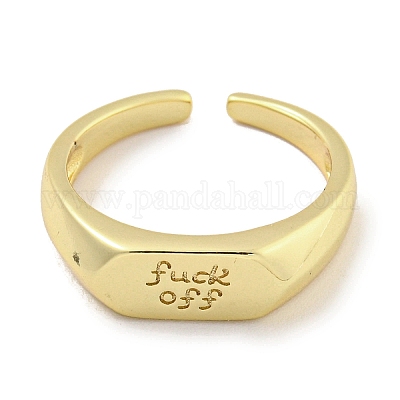 Латунь манжеты кольца RJEW-Q811-01G-1