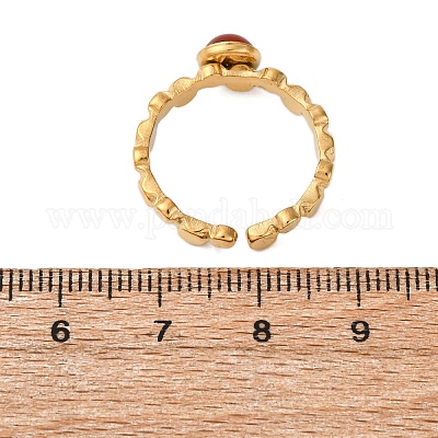 Регулируемые открытые манжетные кольца из нержавеющей стали 304 RJEW-A071-10G-1