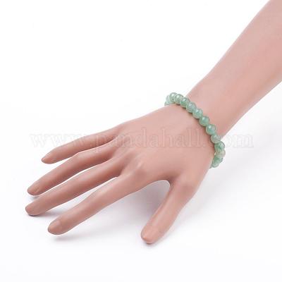 Природные драгоценный камень бисером растянуть браслеты BJEW-JB03269-1