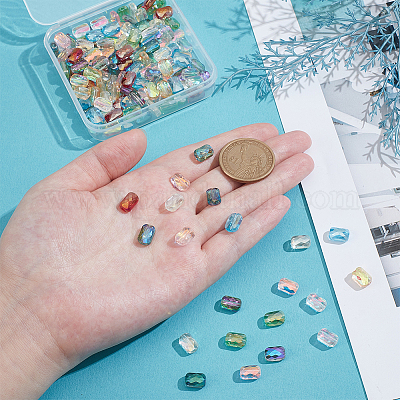 150 шт. 10 прозрачных гальванических стеклянных бусины EGLA-PH0001-85-1