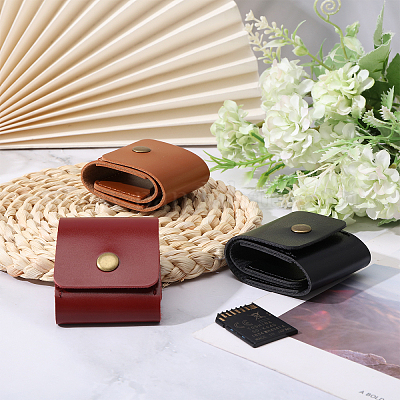 3 шт. 3-цветный чехол для карт из искусственной кожи AJEW-FH0005-57-1