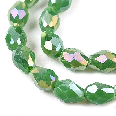 Непрозрачные однотонные гальванические стеклянные бусины EGLA-N013-P4mm-B04-1