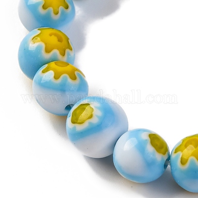 Ручной работы millefiori стеклянные бусины нитки LAMP-G164-05J-1