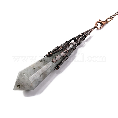 Большие подвески с заостренным маятником для биолокации из натуральных и синтетических драгоценных камней G-H285-06R-A-1