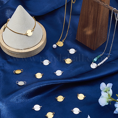 60 шт. 2-х цветные латунные звенья FIND-FH0009-72-1