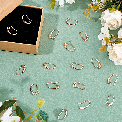 40 шт латунные серьги крючки KK-FH0007-64G-1