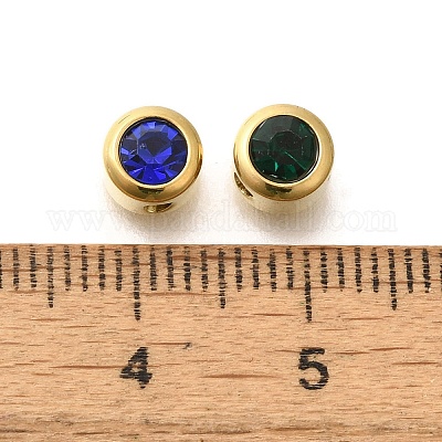 Ионное покрытие (ip) 304 нержавеющая сталь микропаве кубические циркониевые бусины STAS-K263-74G-1