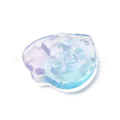 Двухцветные подвески из прозрачной смолы RESI-C019-01A-1