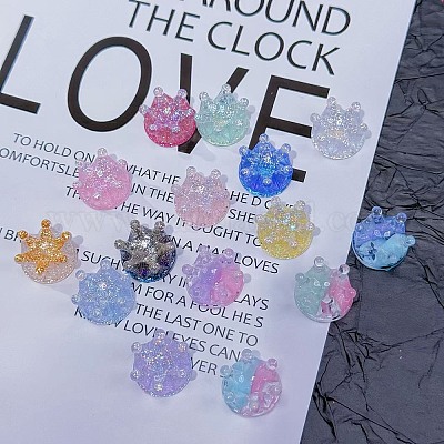 Светящиеся кабошоны из прозрачной смолы CRES-L045-03-1