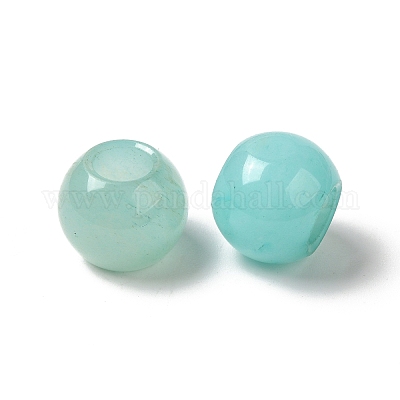 Европейские бусины из натурального белого нефрита (окрашенные) из драгоценных камней G-N342-03P-1