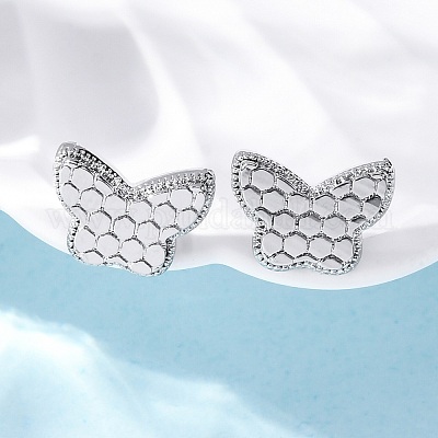 Латунь серьги EJEW-D288-08P-1