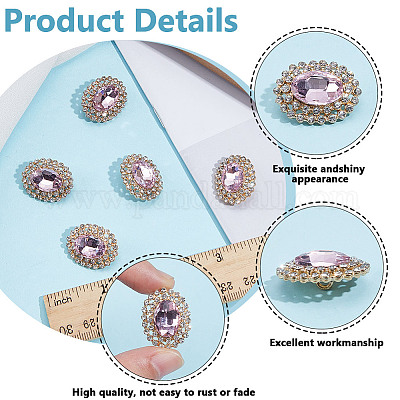 4 шт. пуговицы из сплава с двумя отверстиями и стеклянной ножкой FIND-DR0001-99C-1