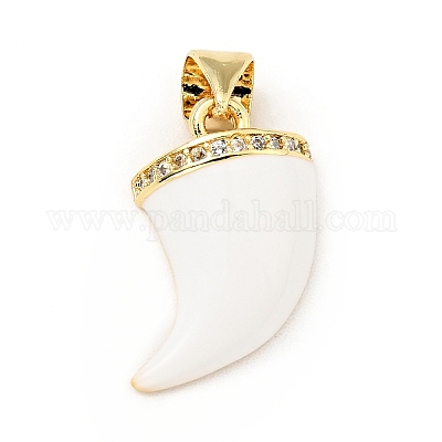 Кулоны с эмалью из латуни с прозрачным кубическим цирконием KK-G416-39G-03-1