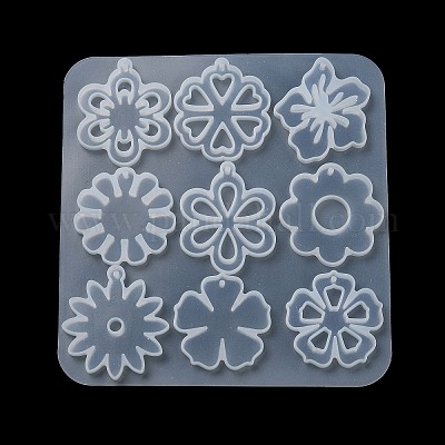 花の DIY ペンダントシリコンモールド レジン型 UVレジン用 エポキシ