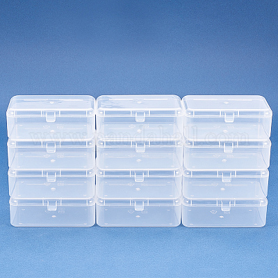 12pcs Mini Plastic Storage Containers Box With Lid, 3.5x2.4 Inches