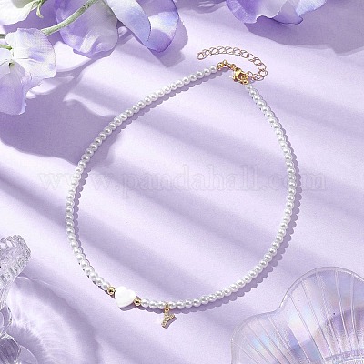 Ожерелья с подвесками из латуни микро-паве класса AAA с кубическим цирконием и буквами NJEW-JN04771-25-1