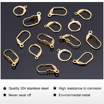 Wholesale DICOSMETIC 50Pcs 5 Style Stainless Steel Interchangeable