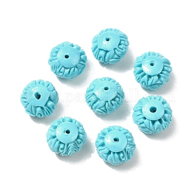 Резные бусины из синтетического коралла CORA-H004-02A-1