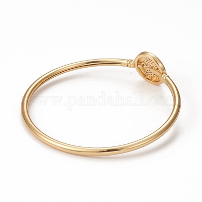 Браслеты из латуни с микропаве из кубического циркония BJEW-E071-16G-01-1