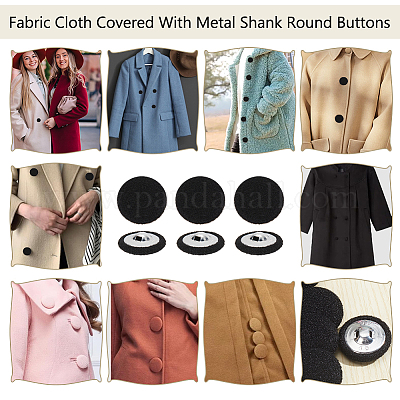 20 шт. ткань с алюминиевыми пуговицами на основе BUTT-NB0001-77D-1