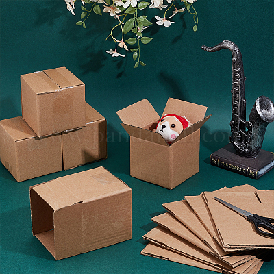 Квадратные подарочные коробки для хранения серег и ожерелья из крафт-бумаги CON-WH0095-91-1